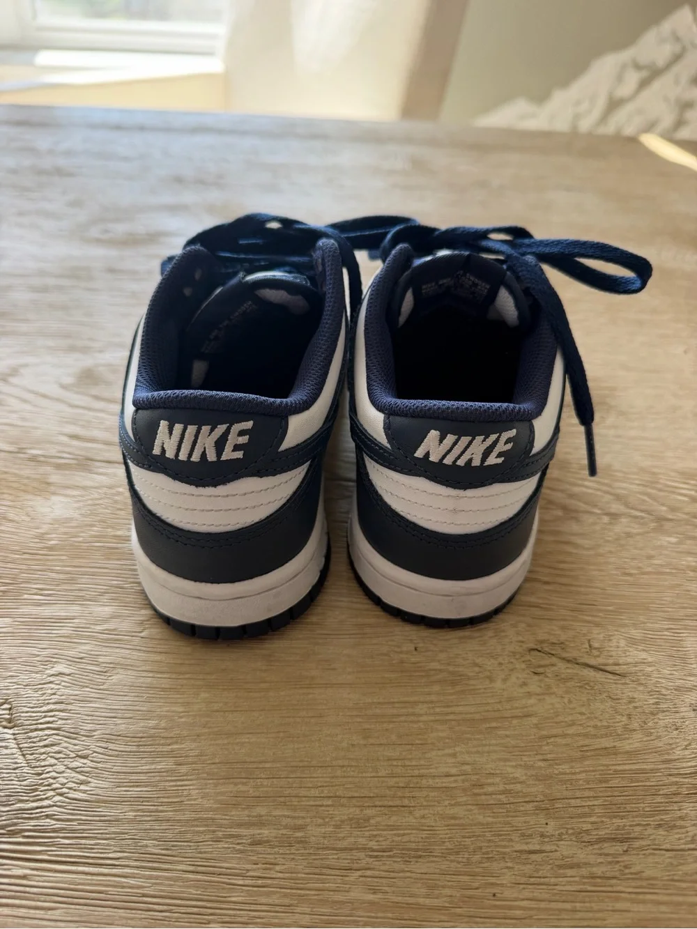 Nike Kids Navy and White Low-Top Sneakers - Picture 3 of 6